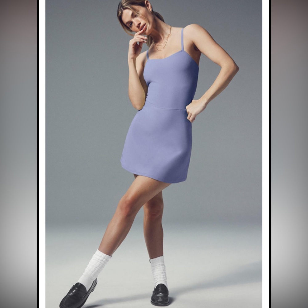 NWT ALO Yoga Lilac Blue Courtside Tennis  Dress size xxs - sold out online